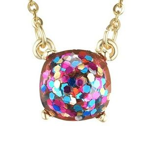Gold tone Multicolor Glitter Necklace